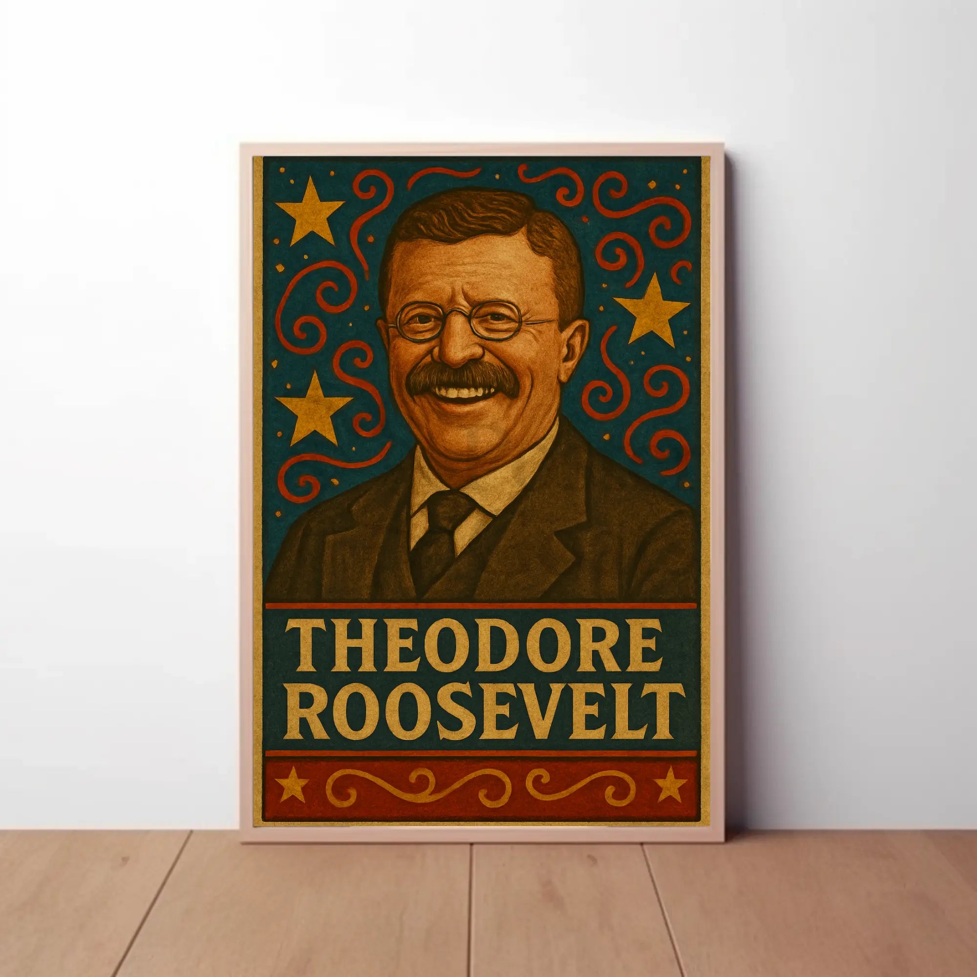 Theodore Roosevelt Patriotic Vintage Historical Presidential Poster PosterGoat
