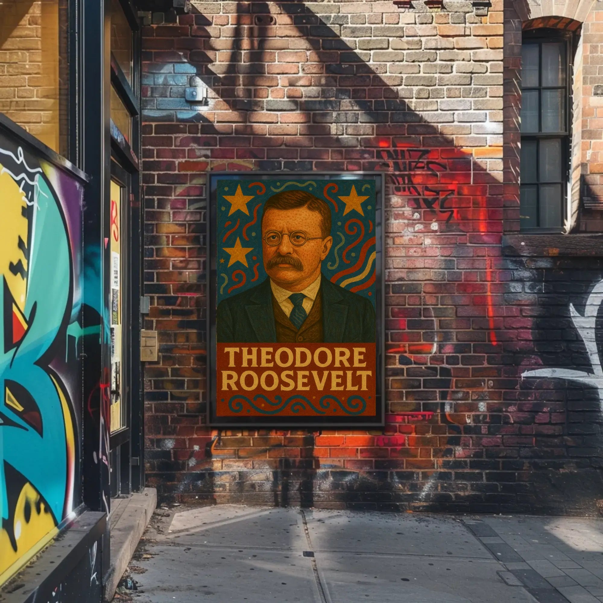 Theodore Roosevelt Vintage Patriotic Historical or Presidential Poster PosterGoat