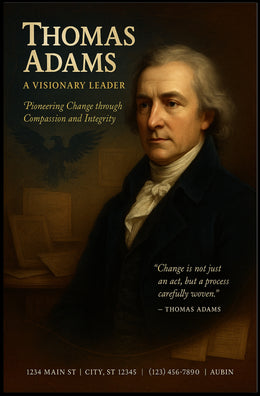 Thomas Adams A Visionary Leader Poster PosterGoat