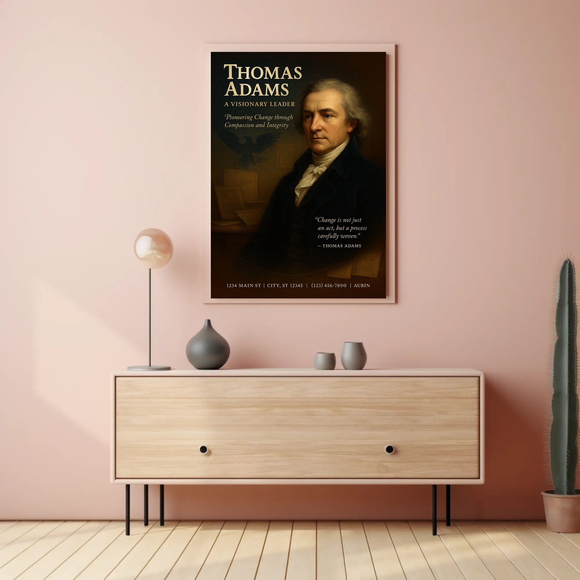 Thomas Adams A Visionary Leader Poster PosterGoat