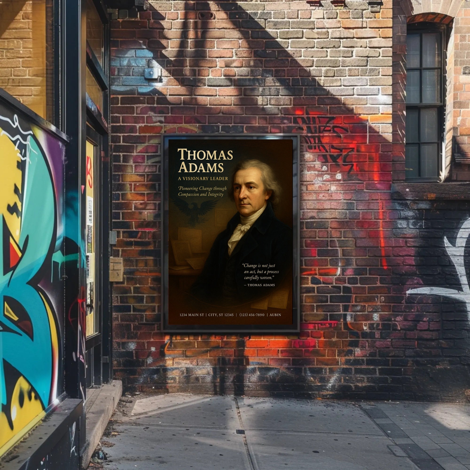 Thomas Adams A Visionary Leader Poster PosterGoat