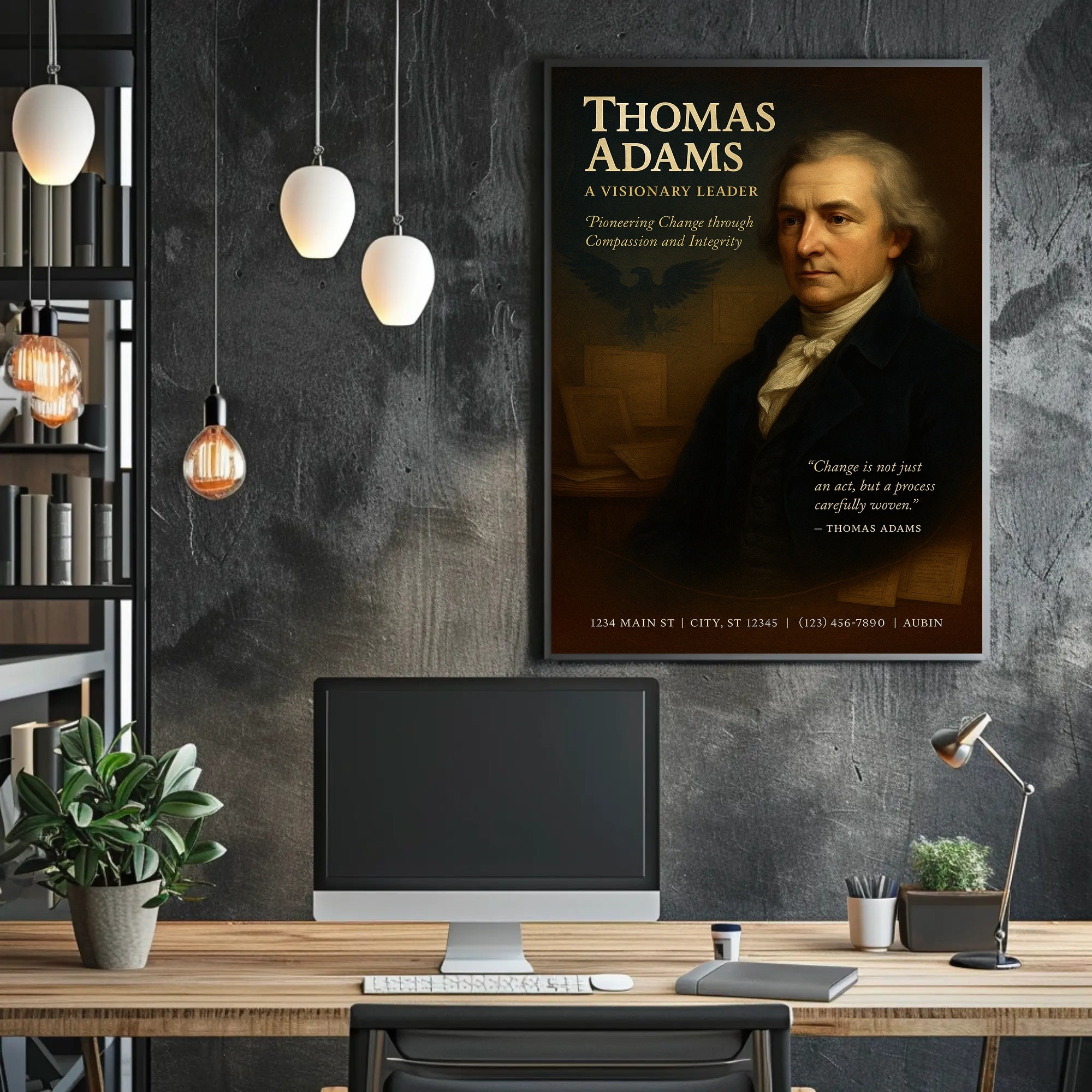 Thomas Adams A Visionary Leader Poster PosterGoat