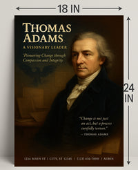 Thomas Adams A Visionary Leader Poster PosterGoat