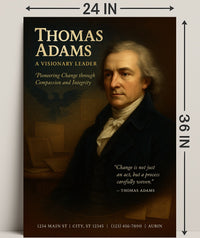 Thomas Adams A Visionary Leader Poster PosterGoat