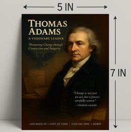 Thomas Adams A Visionary Leader Poster PosterGoat