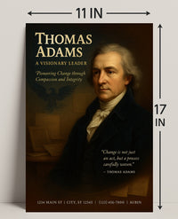 Thomas Adams A Visionary Leader Poster PosterGoat