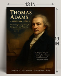 Thomas Adams A Visionary Leader Poster PosterGoat