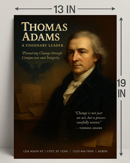 Thomas Adams A Visionary Leader Poster PosterGoat