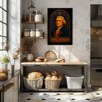 Thomas Jefferson 18th Century Dignitary Portrait Historical Poster PosterGoat