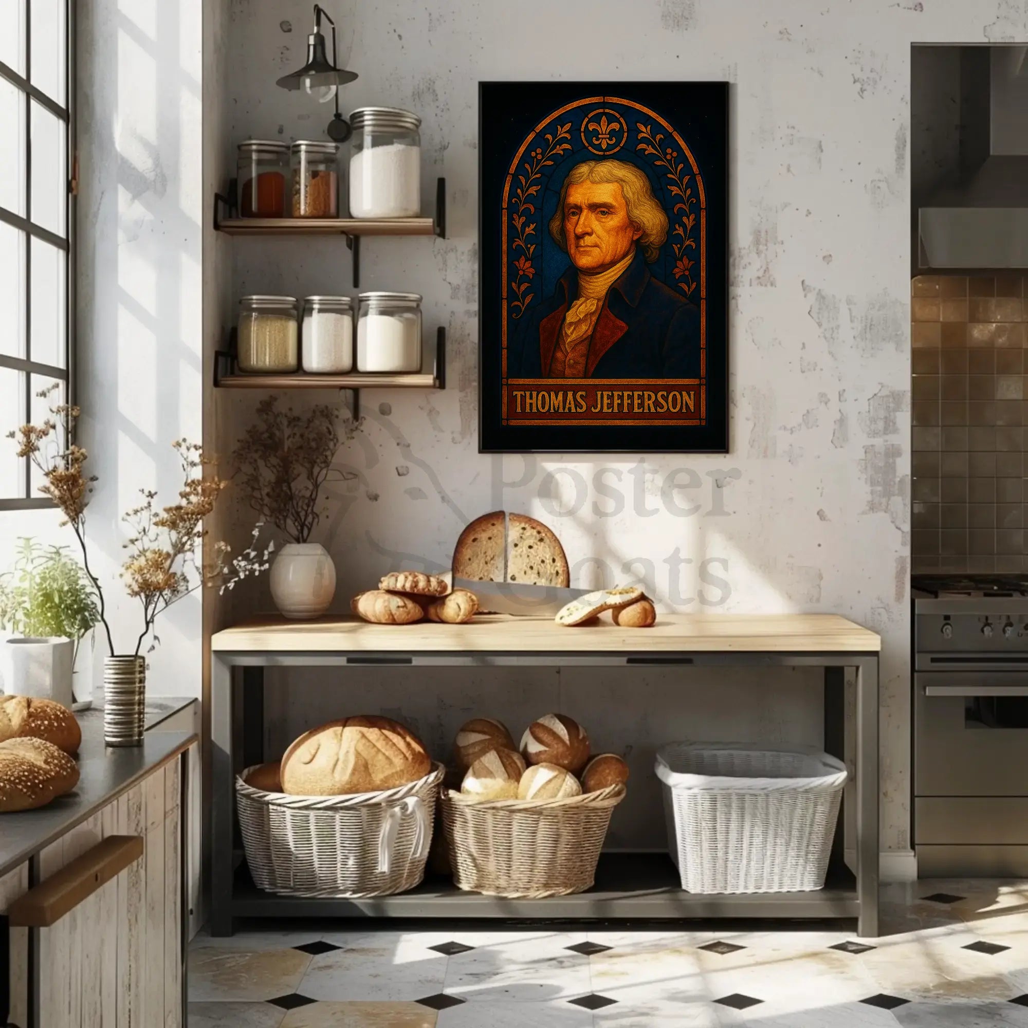 Thomas Jefferson 18th Century Dignitary Portrait Historical Poster PosterGoat