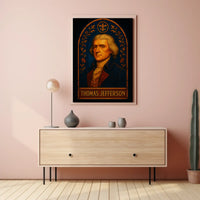 Thomas Jefferson 18th Century Dignitary Portrait Historical Poster PosterGoat