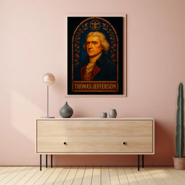 Thomas Jefferson 18th Century Dignitary Portrait Historical Poster PosterGoat