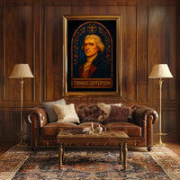 Thomas Jefferson 18th Century Dignitary Portrait Historical Poster PosterGoat
