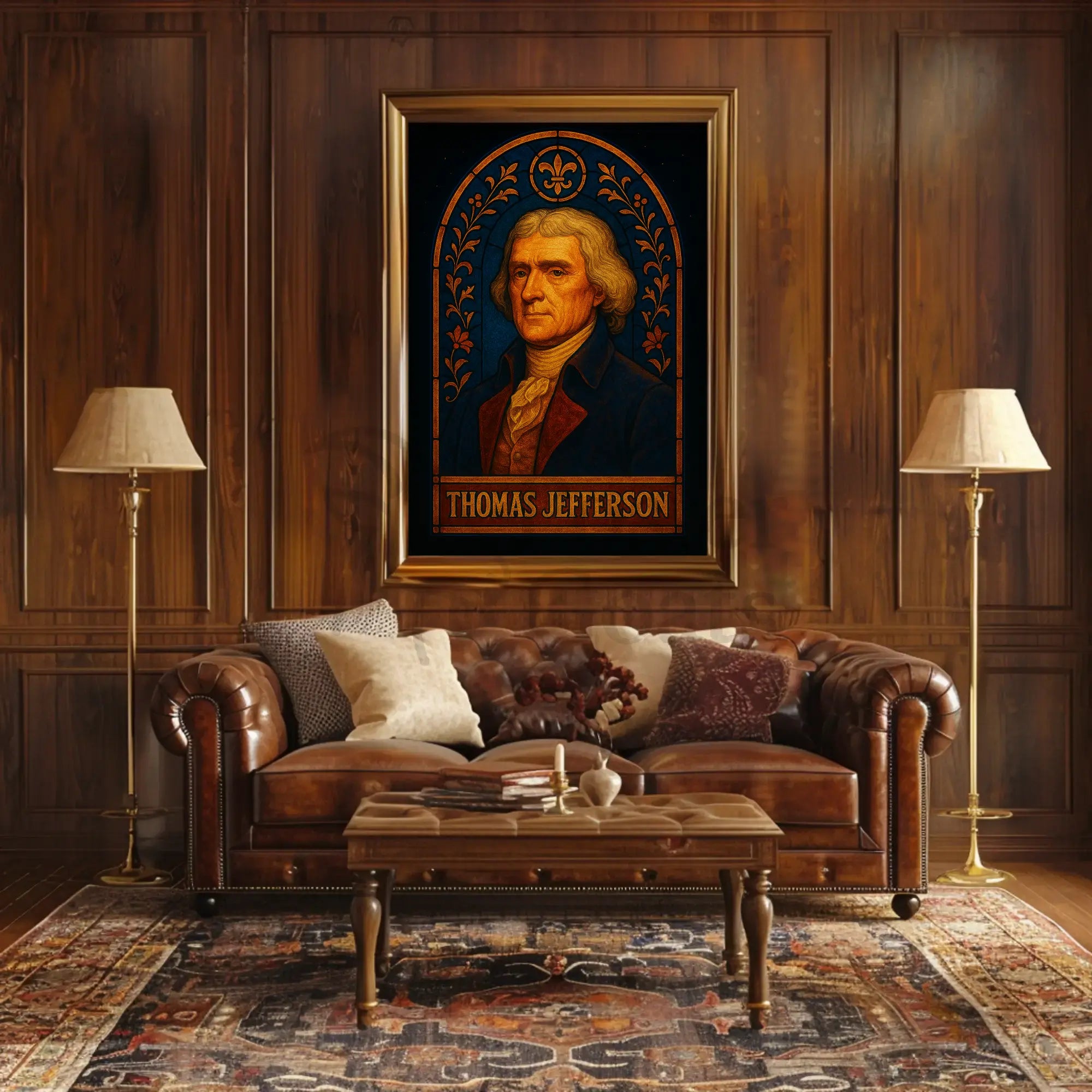 Thomas Jefferson 18th Century Dignitary Portrait Historical Poster PosterGoat