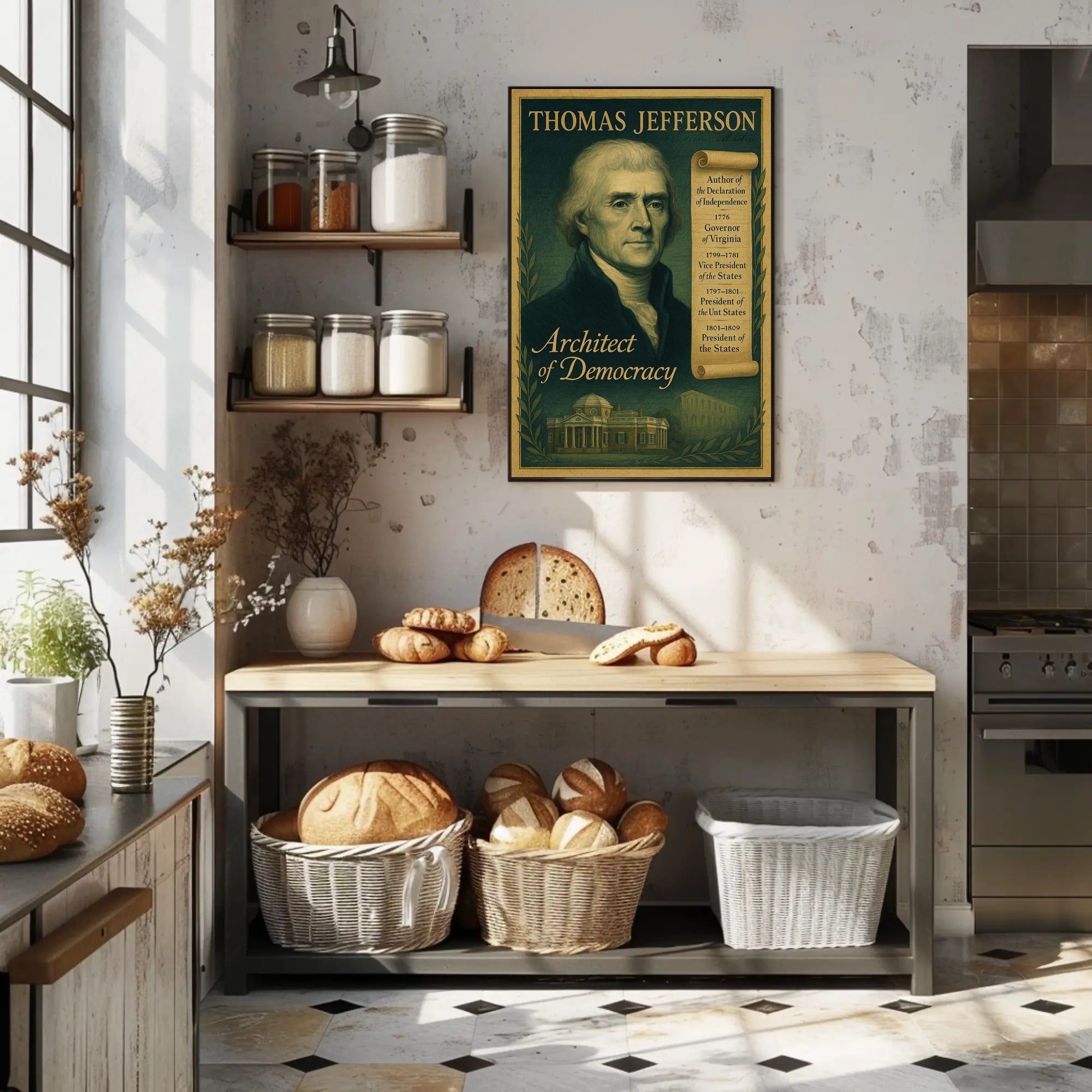 Thomas Jefferson Architect of Democracy Poster PosterGoat