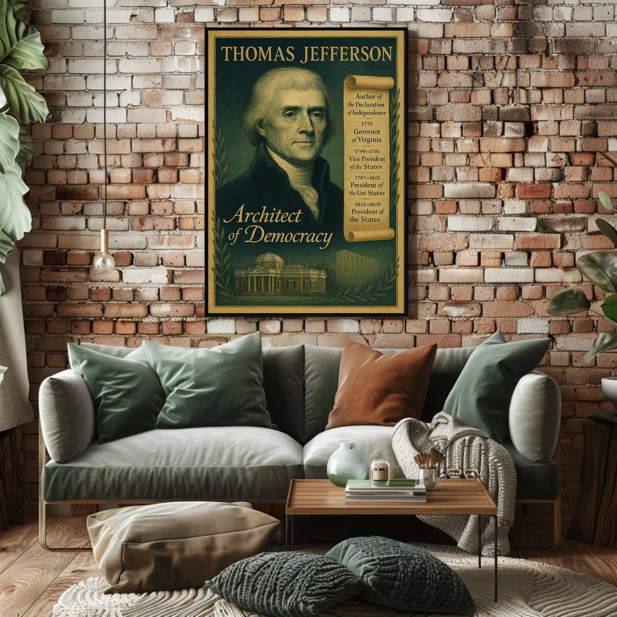 Thomas Jefferson Architect of Democracy Poster PosterGoat