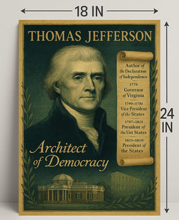 Thomas Jefferson Architect of Democracy Poster PosterGoat