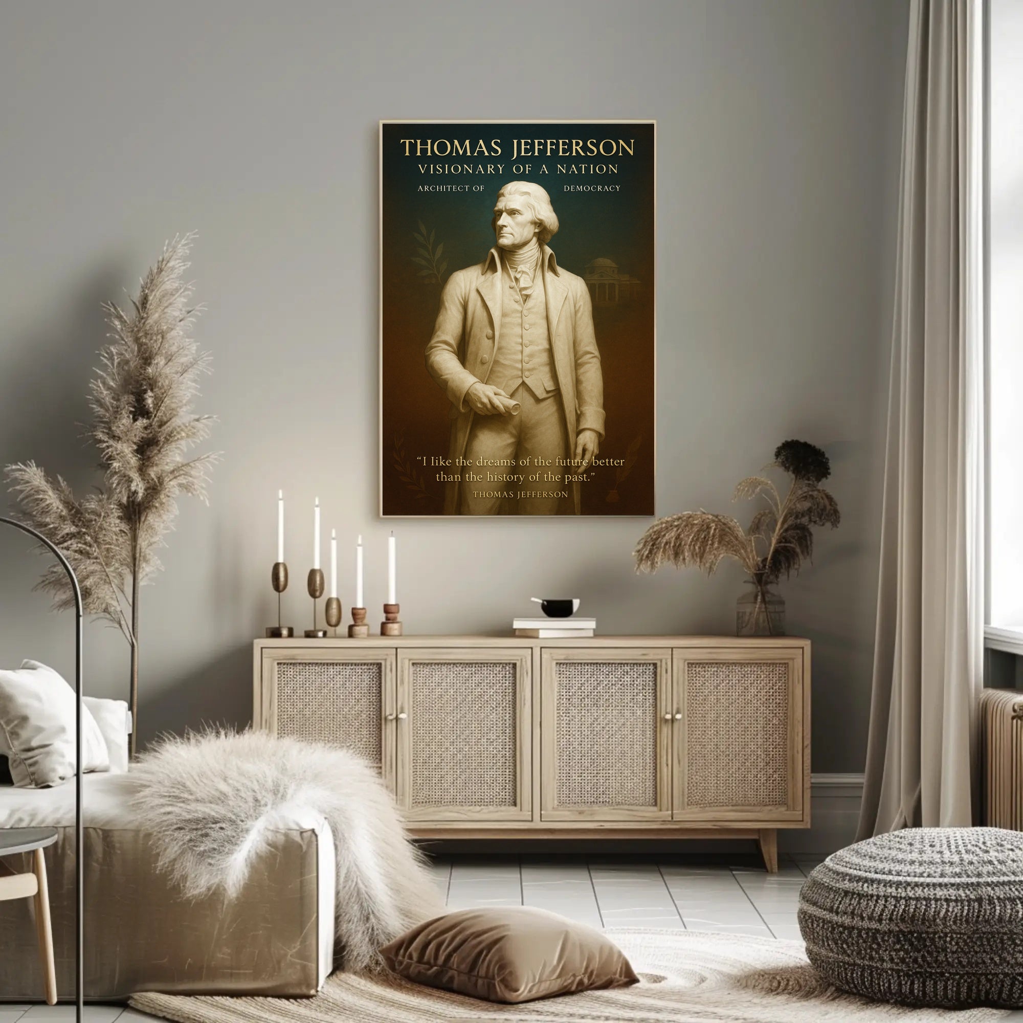 Thomas Jefferson Visionary of a Nation Poster PosterGoat
