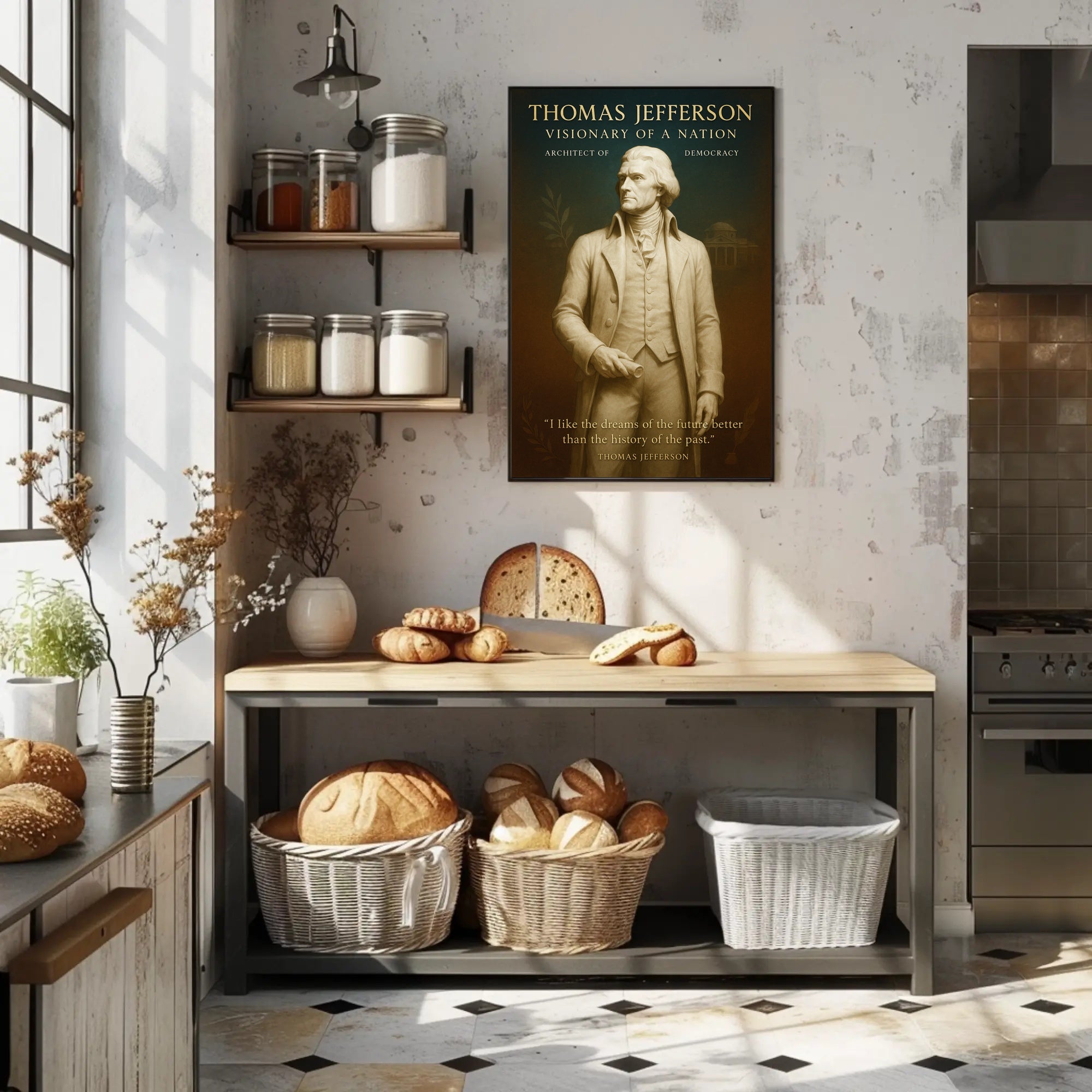 Thomas Jefferson Visionary of a Nation Poster PosterGoat