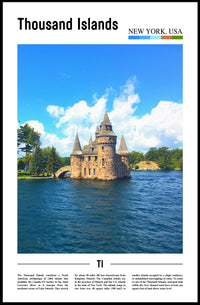 Thousand Islands Castle Travel Poster PosterGoat
