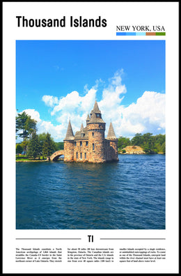 Thousand Islands Castle Travel Poster PosterGoat