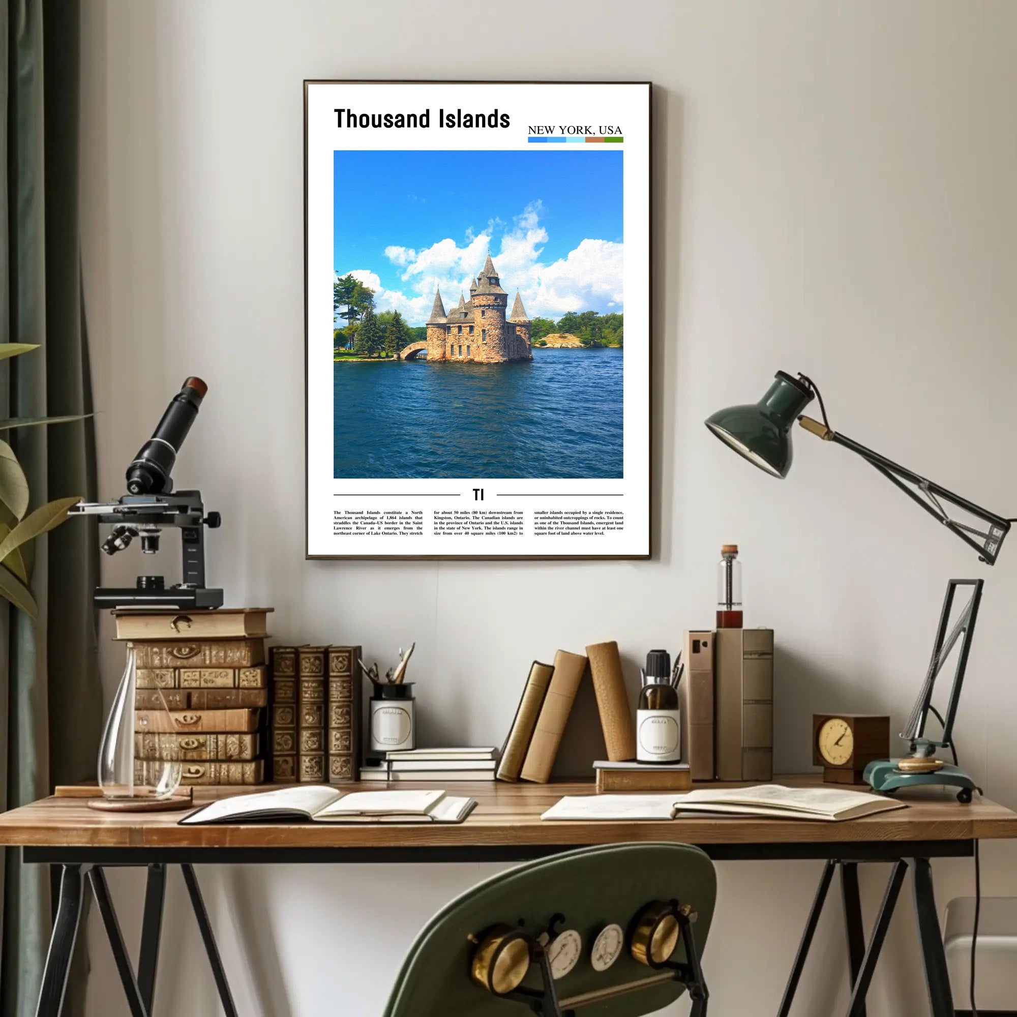Thousand Islands Castle Travel Poster PosterGoat