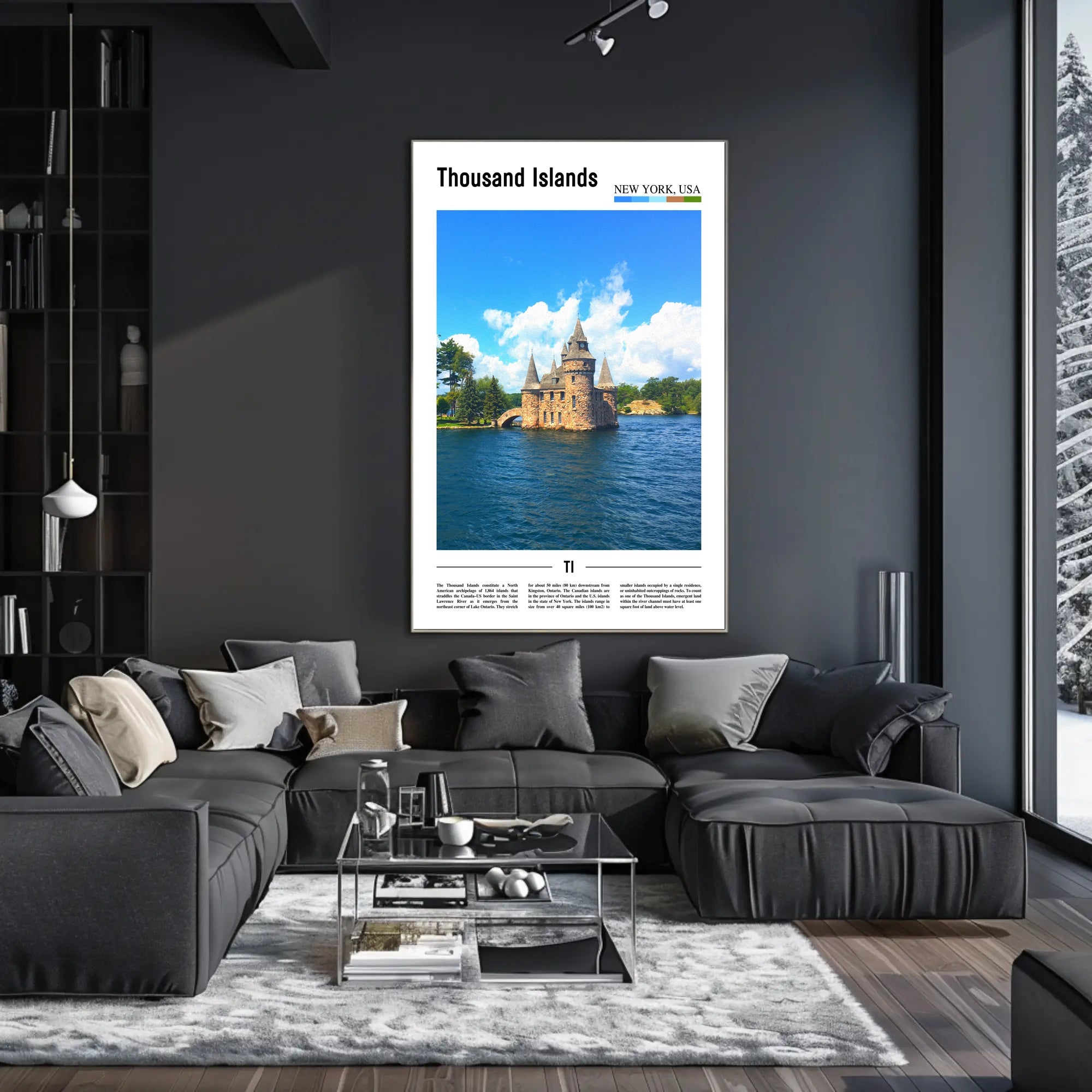 Thousand Islands Castle Travel Poster PosterGoat