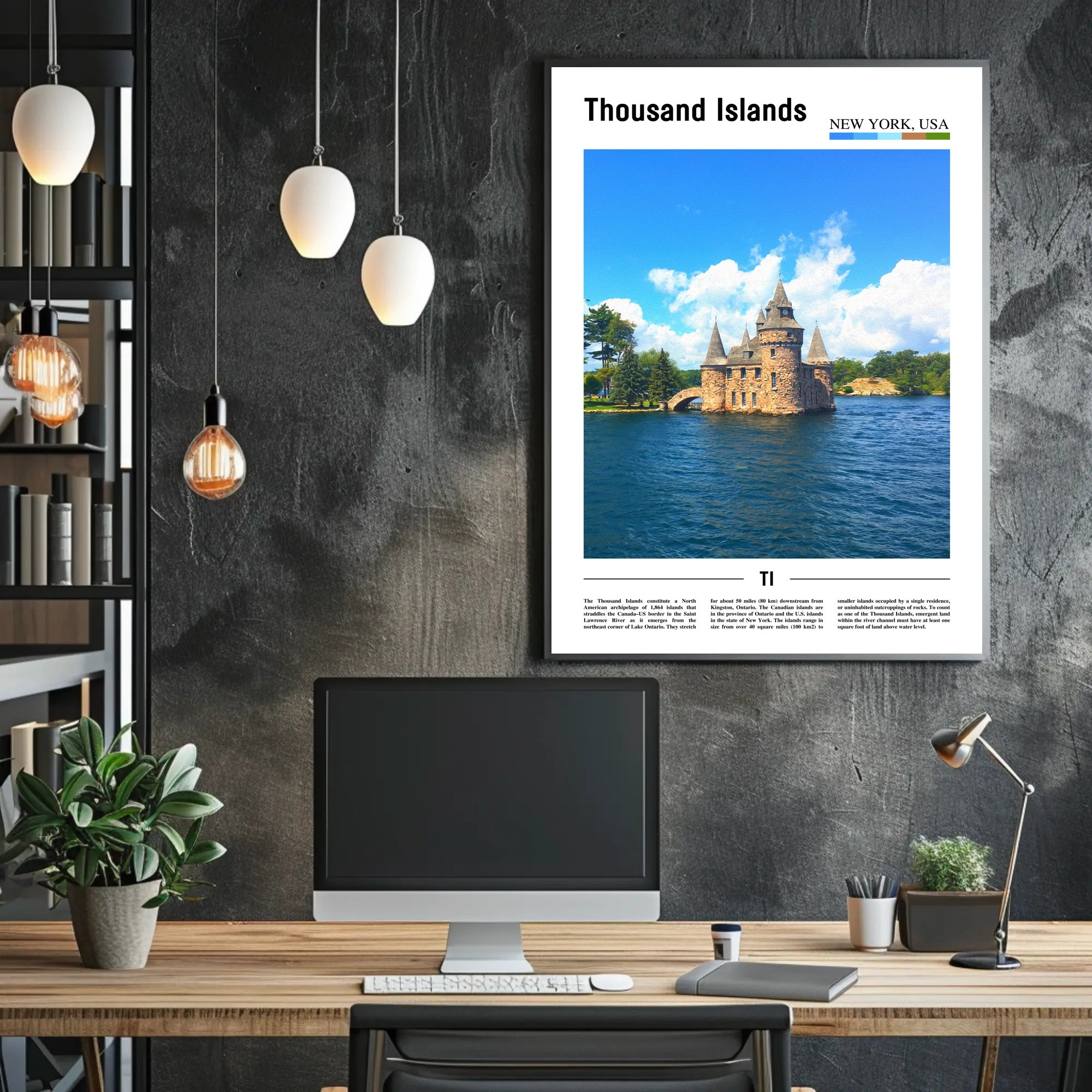 Thousand Islands Castle Travel Poster PosterGoat