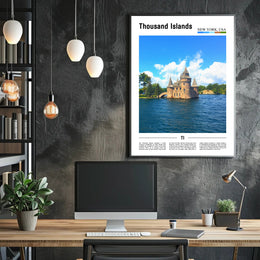 Thousand Islands Castle Travel Poster PosterGoat