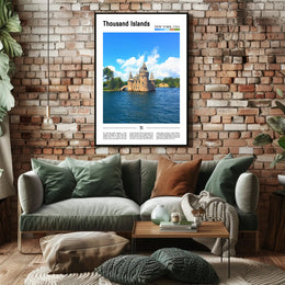 Thousand Islands Castle Travel Poster PosterGoat