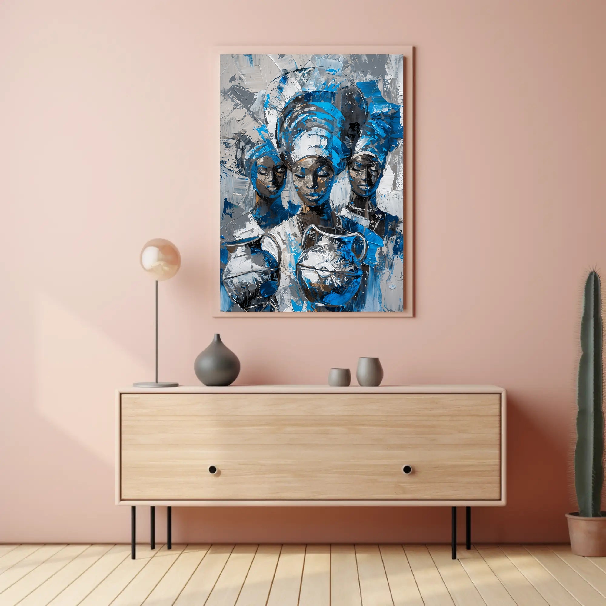 Three Women with Headwraps in Heritage Cultural Poster PosterGoat