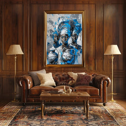 Three Women with Headwraps in Heritage Cultural Poster PosterGoat
