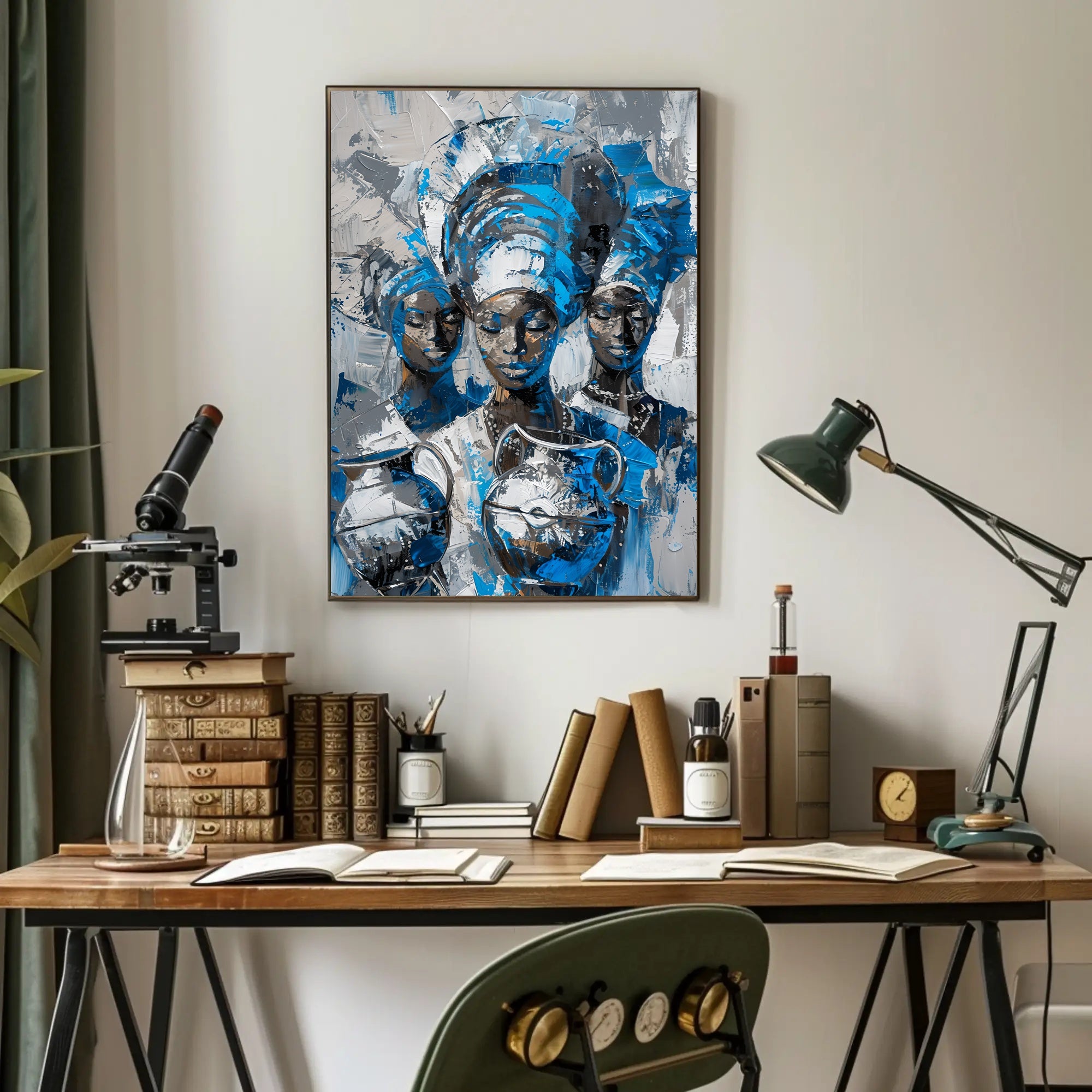 Three Women with Headwraps in Heritage Cultural Poster PosterGoat