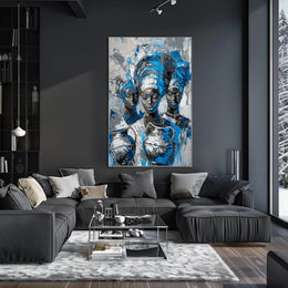 Three Women with Headwraps in Heritage Cultural Poster PosterGoat