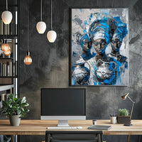 Three Women with Headwraps in Heritage Cultural Poster PosterGoat