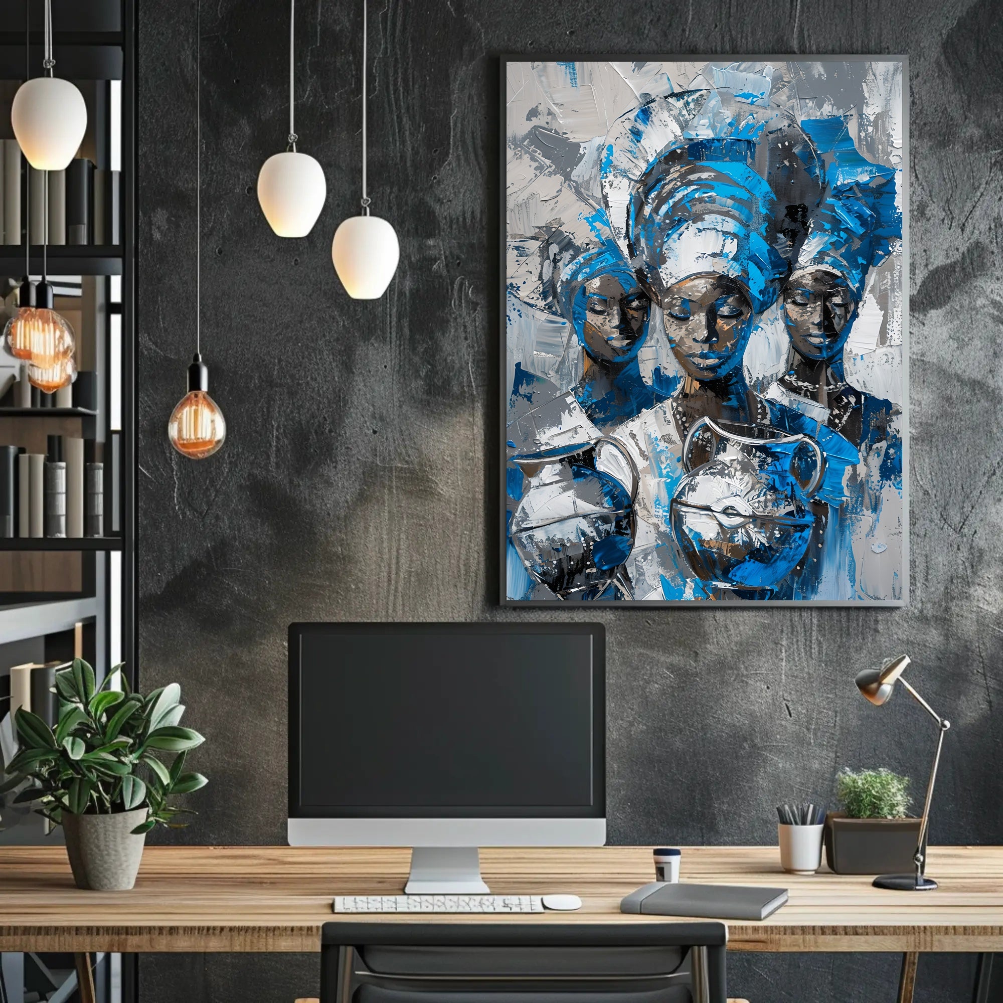 Three Women with Headwraps in Heritage Cultural Poster PosterGoat