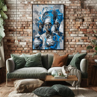 Three Women with Headwraps in Heritage Cultural Poster PosterGoat