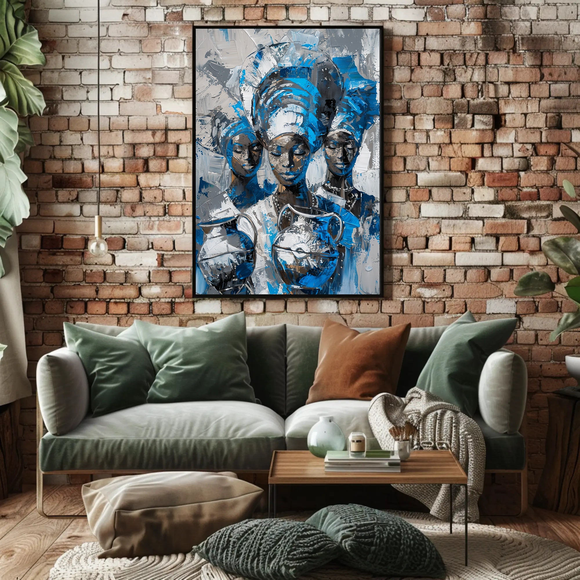 Three Women with Headwraps in Heritage Cultural Poster PosterGoat