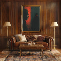 Thrilling Silhouette: Eerie Conflict Artistic Poster PosterGoat