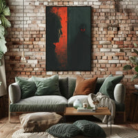 Thrilling Silhouette: Eerie Conflict Artistic Poster PosterGoat