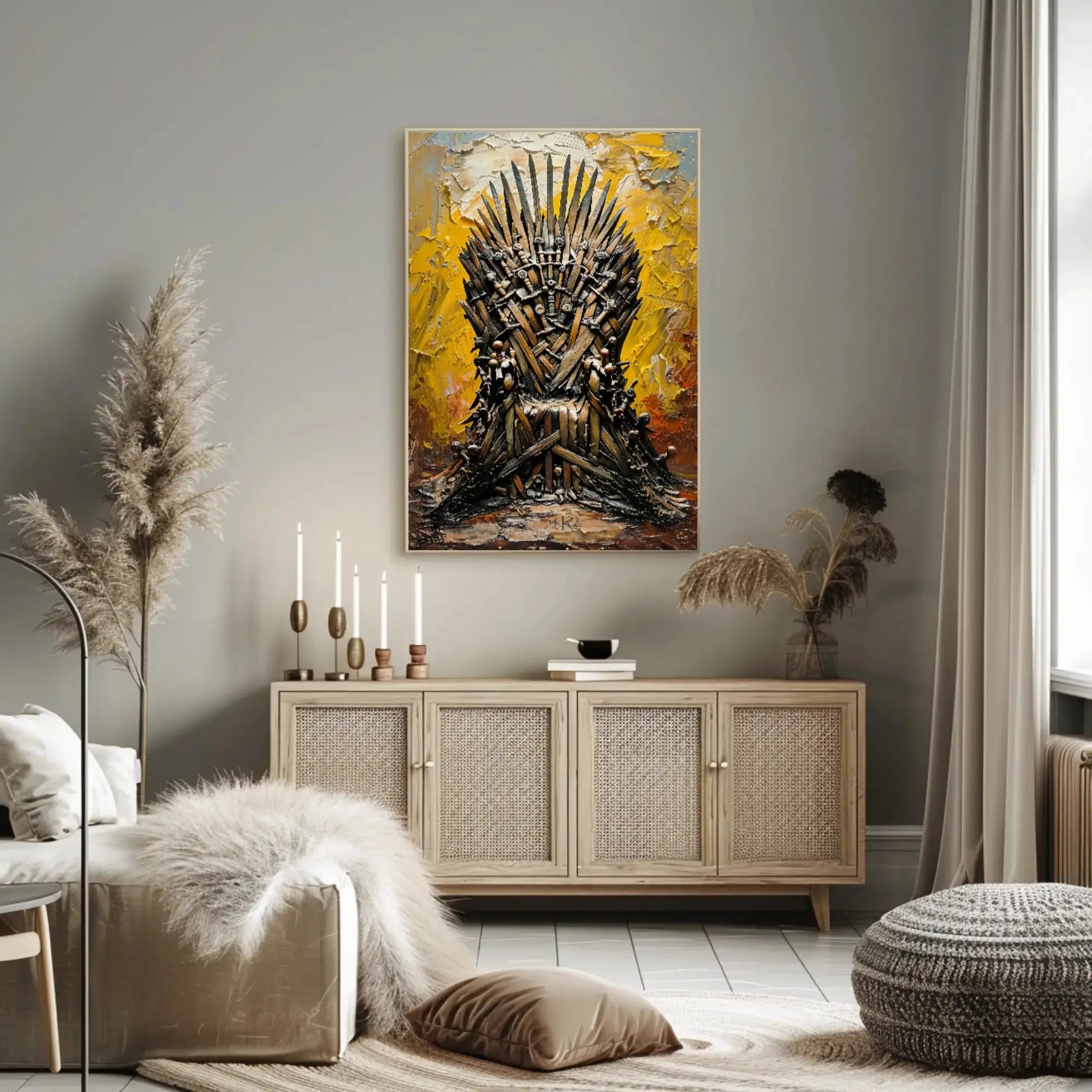 Throne of Swords Epic Fantasy Art Poster PosterGoat