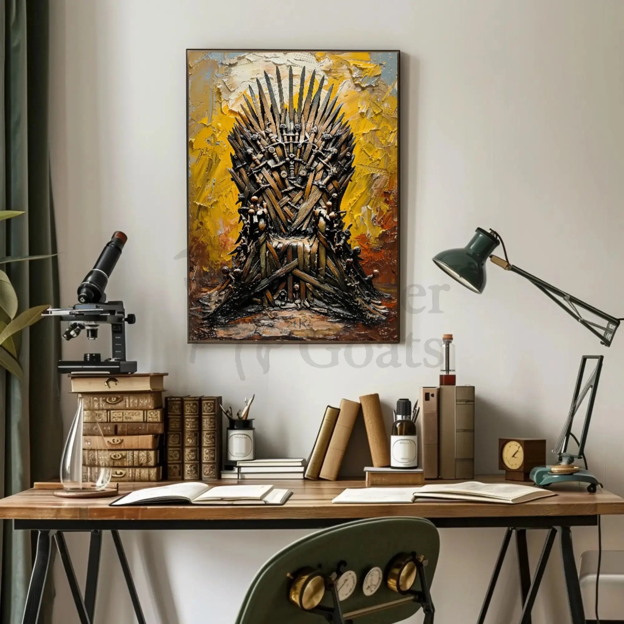 Throne of Swords Epic Fantasy Art Poster PosterGoat
