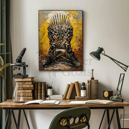 Throne of Swords Epic Fantasy Art Poster PosterGoat