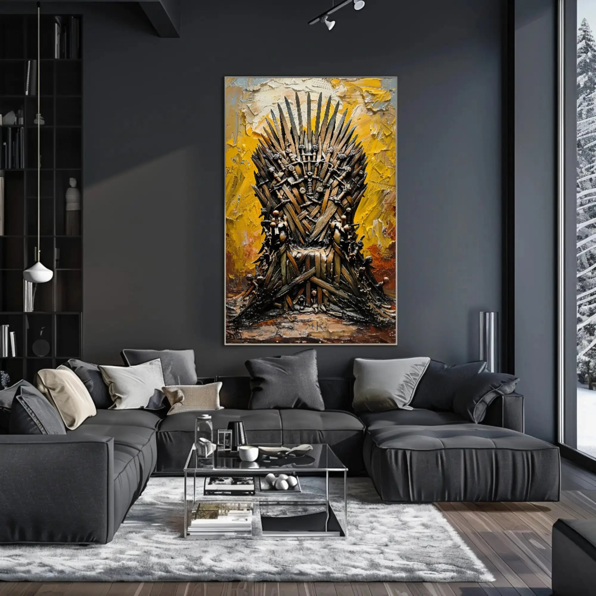 Throne of Swords Epic Fantasy Art Poster PosterGoat
