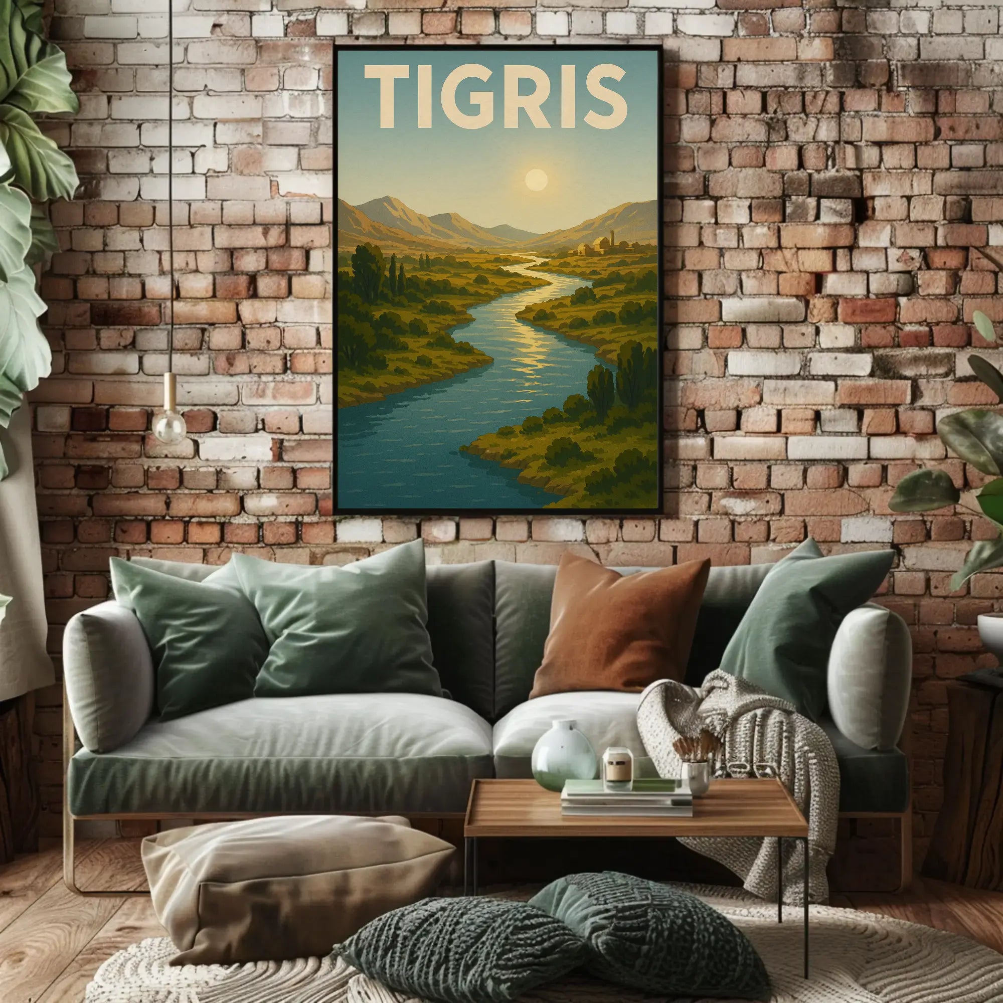Tigris River Tranquility Vintage Travel Poster PosterGoat