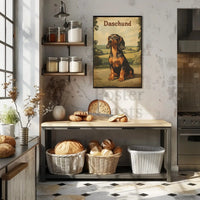 Timeless Dachshund Serenity in Countryside Dog Breed Poster PosterGoat