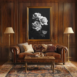 Timeless Elegance of Roses Black and White Artistic Poster PosterGoat