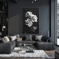 Timeless Elegance of Roses Black and White Artistic Poster PosterGoat
