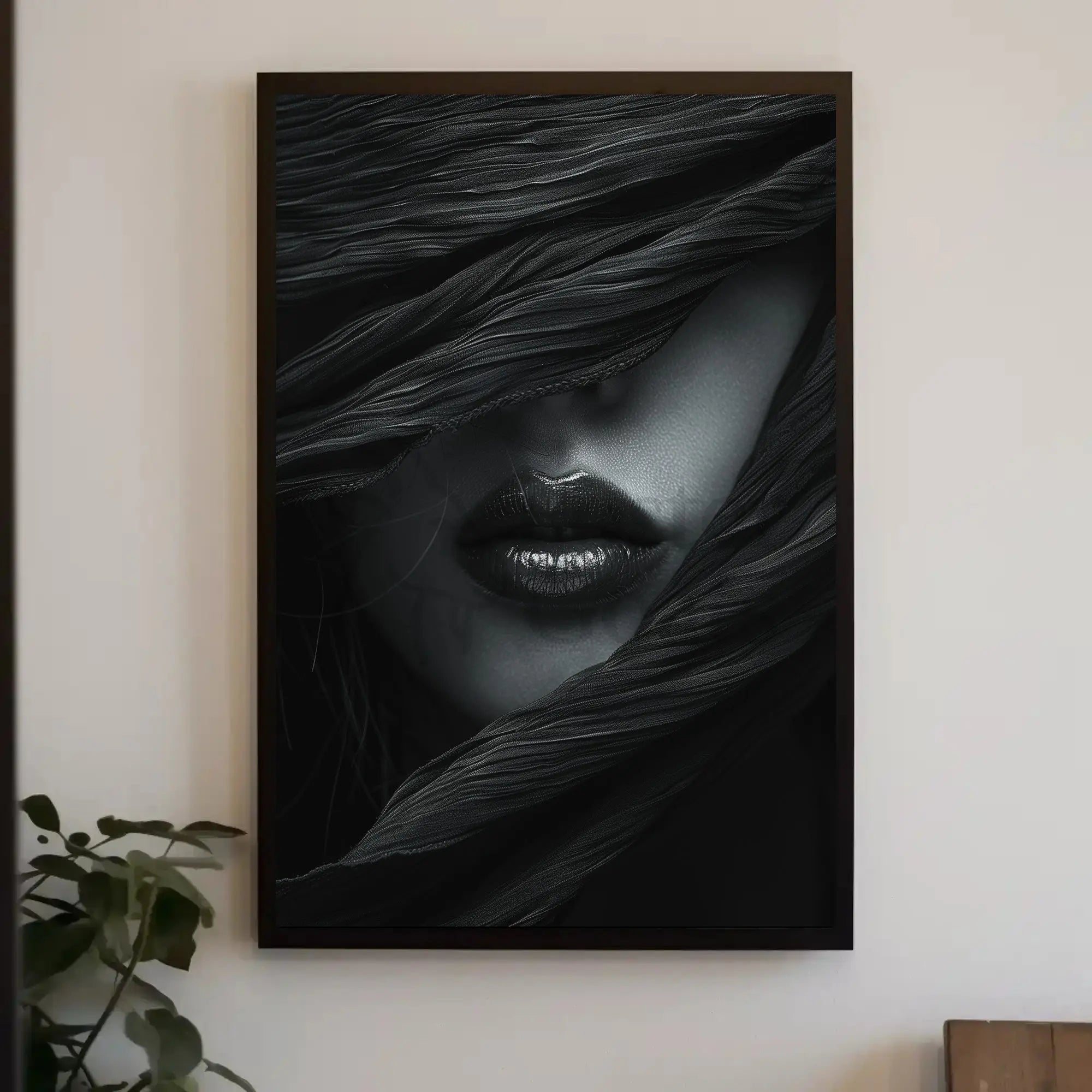 Timeless Elegance: Veiled Mystique Artistic Poster PosterGoat