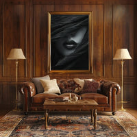 Timeless Elegance: Veiled Mystique Artistic Poster PosterGoat